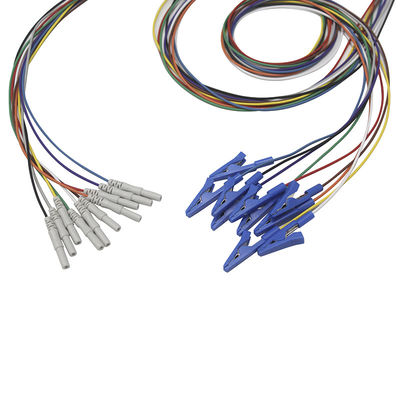 Din 1.5 phong cách Grabber Kẹp cá sấu Cá sấu Điện cực EEG Mạ vàng EEG Leadwires Điện cực