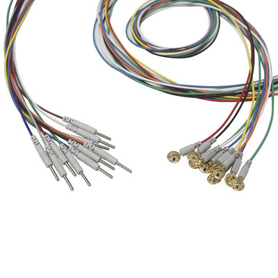 Din 2.0 Phích cắm loại cốc Nắp điện cực EEG Mạ vàng Dây dẫn EEG EMS Điện cực