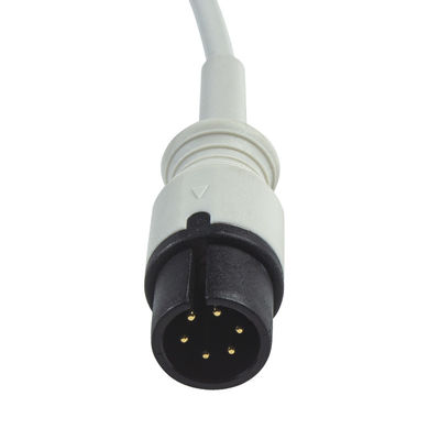 Cáp điện tâm đồ AAMI 6Pin và dây dẫn 3 đầu nối cáp IEC kẹp chì Cáp điện tâm đồ
