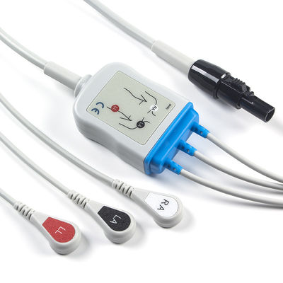 Cáp điện tâm đồ Kontron và dây dẫn 125 128 VSM510 3 đầu nối AHA Snap 7Pin Cáp điện tâm đồ