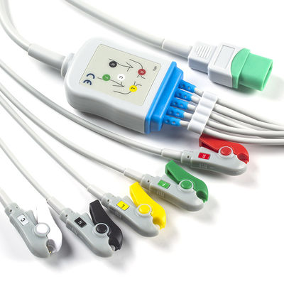 Cáp điện tâm đồ Mindray Datascope và dây dẫn 5 cáp chì IEC Clip TPU ECG