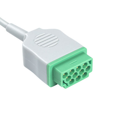 GE Marquette 2021141-002 2001292-001 Cáp ECG và dây dẫn 3 Đầu nối 11 chân cắm chốt IEC Cáp ECG