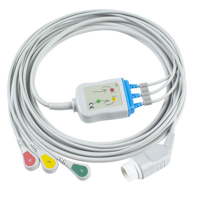 Cáp ECG dành cho người lớn P-Hilips và dây dẫn 8 chân 3 Cáp chụp điện tâm đồ