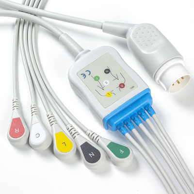 Cáp ECG dành cho người lớn P-Hilips và dây dẫn 8 chân 3 Cáp chụp điện tâm đồ