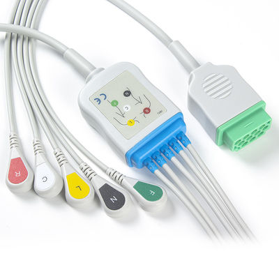 GE Marquette CBM-05NA-10AS-0001 Cáp điện tâm đồ và dây dẫn 5 Dây dẫn IEC snap Đầu nối 11 chân Cáp điện tâm đồ