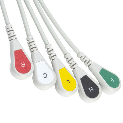 Mindray Datascope 040-000963-00 EA6252B Cáp ECG và dây dẫn Đầu nối 12 chân Cáp ECG 5 dây dẫn IEC snap
