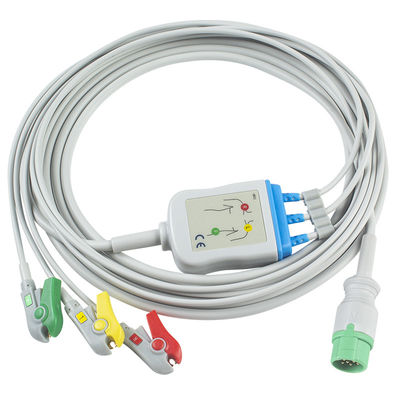 Cáp điện tâm đồ Biolight BLT và dây dẫn 3 đầu cắm IEC Clip 12Pin Cáp điện tâm đồ