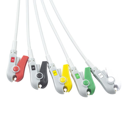 Đối với Omron > Colin Cáp ECG kết nối trực tiếp tương thích và dây dẫn 5Lead IEC Grabber
