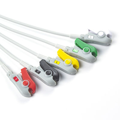 Đối với Omron > Colin Cáp ECG kết nối trực tiếp tương thích và dây dẫn 5Lead IEC Grabber