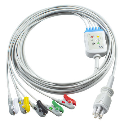 Đối với Omron > Colin Cáp ECG kết nối trực tiếp tương thích và dây dẫn 5Lead IEC Grabber