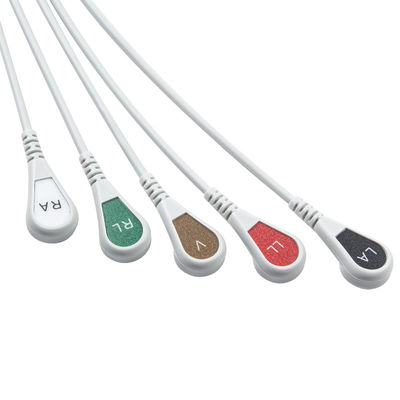 Fukuda Denshi tương thích trực tiếp kết nối ECG cáp và dây dẫn - CI-700E-5 5Lead AHA Snap