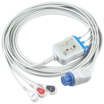 Đối với Datex Ohmeda tương thích trực tiếp kết nối cáp ECG và dây dẫn 3Lead AHA Snap
