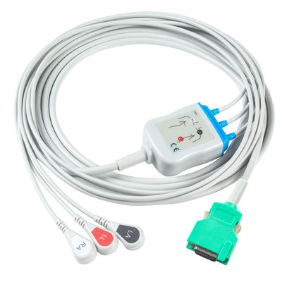 Đối với Nihon Kohden tương thích trực tiếp kết nối cáp ECG và dây dẫn 3Lead AHA Snap