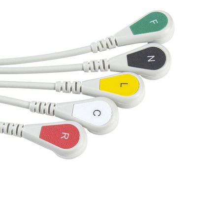 Phù hợp Siemens Drager 5 Lead Iec Snap Ecg Lead Cable / Ecg Lead Wire Set