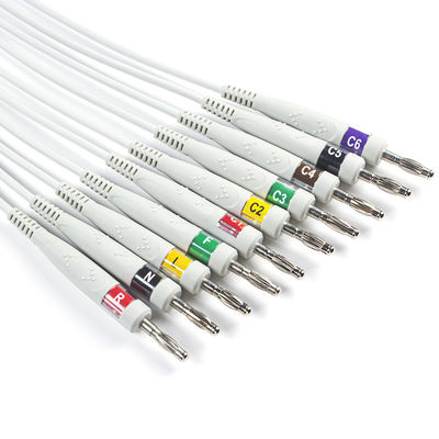 Mortara 60-00180-01 60-00181-01 Cáp EKG Q-Stress và dây dẫn 12 chân IEC Banana 4.0