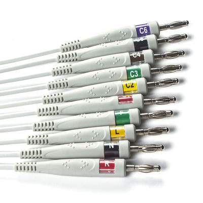 Mortara 60-00180-01 60-00181-01 Cáp EKG Q-Stress và dây dẫn 12 chân IEC Banana 4.0