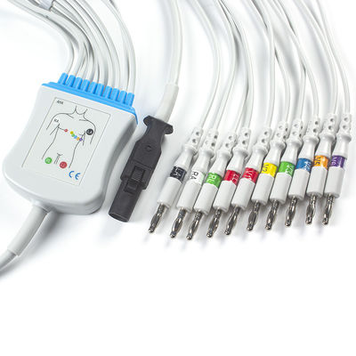 Mortara 60-00180-01 60-00181-01 Cáp EKG Q-Stress và dây dẫn 12 chân IEC Banana 4.0