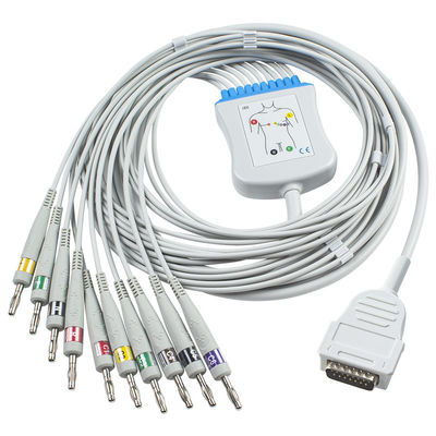 Mortara Burdick Cáp EKG kết nối trực tiếp 012-0844-01 Eclipse 400 Atria 3100 Premier IEC Banana 4.0 7704 Cáp EKG 10 dây dẫn