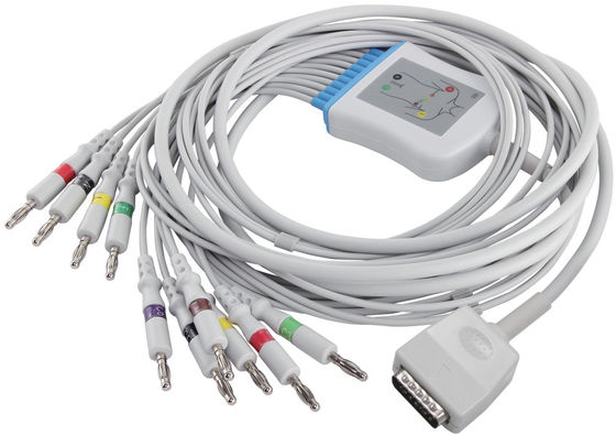 Nihon Kohden 45502-NK Cáp EKG Cáp Q-Stress ECG EKG cho 5151A 5403A BSM-6501A và đầu nối dây dẫn IEC 4.0 Banana