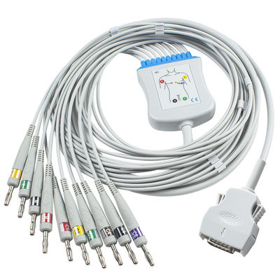 Cáp EKG kết nối trực tiếp Mortara 9293-021-50 Cáp ECG cho ELI 100, ELI 200, ELI 50 Banana 4.0