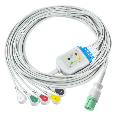 Cáp ECG và dây dẫn của Contec 7pin Connector CMS 7000 8000 5000 Mô hình mới Cáp ECG 5Lead Grabber