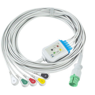 Promed một phần Cáp ECG và dây dẫn 14pin Cáp ECG 5 kênh Cáp EKG