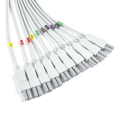 Norav Quark C12x Chẩn đoán ECG 12 Chất dẫn kiểm tra căng thẳng ECG trang điểm với cáp bệnh nhân TPU