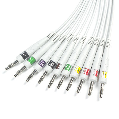 Norav Quark C12x Chẩn đoán ECG 12 Chất dẫn kiểm tra căng thẳng ECG trang điểm với cáp bệnh nhân TPU