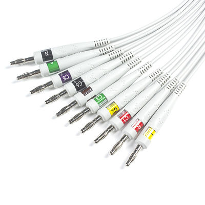 Norav Quark C12x Chẩn đoán ECG 12 Chất dẫn kiểm tra căng thẳng ECG trang điểm với cáp bệnh nhân TPU