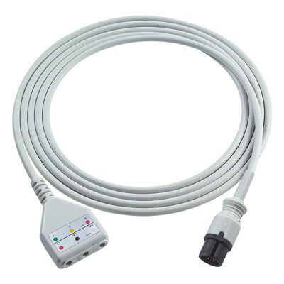 AAMI 6pin ECG cáp thân Edan Din phong cách 3cáp dẫn 1.30M