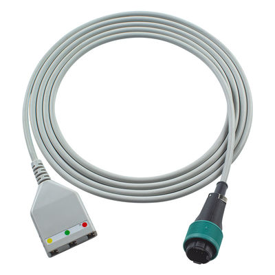 Saad 8pin ECG Trunk Cable Saad Euro Style 3cáp dẫn 1.30M