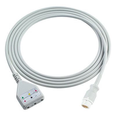 PH 12Pin ECG Trunk Cable Phil-ips Din Style 3cáp dẫn 1.30M