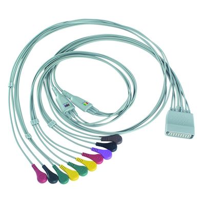 Tương thích với PH Telemetry Holter ECG 10Lead ECG Cable Holter IEC Snap