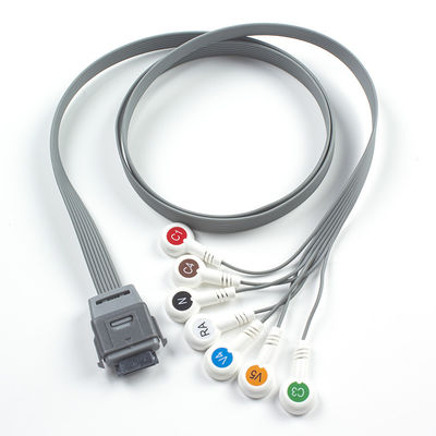 7Led ECG Holter cáp vật liệu TPU IEC Snap tương thích với Edan thiết bị y sinh