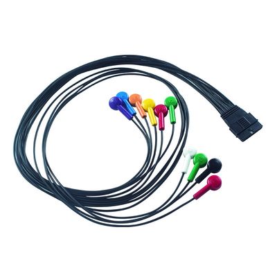 IEC / AHA Mã hóa màu Schiller MS-12 Mực xanh tương thích ECG Cáp bệnh nhân cho FT-1 2.400331