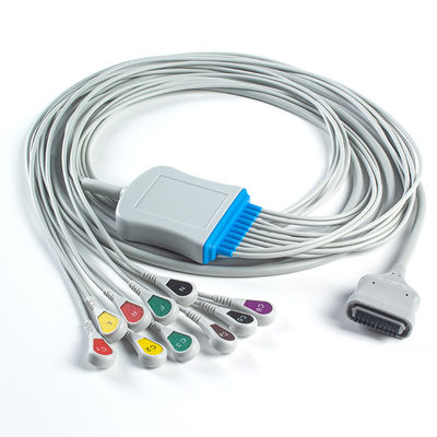 EDAN Dx12 10Lead ECG Holter Cable Snap 2.2M Cáp thân và dây dẫn chiều dài 0.8/1.2M