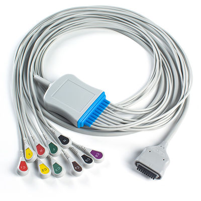EDAN Dx12 10Lead ECG Holter Cable Snap 2.2M Cáp thân và dây dẫn chiều dài 0.8/1.2M
