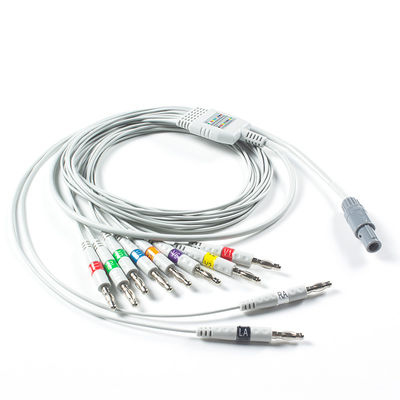 Tương thích với cáp EKG Welch Allyn AHA Banana cho PCR 100 ECG nghỉ ngơi, SE-PRO-600 Cardioperfect Pro Recorder