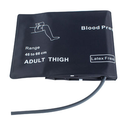 Đùi đặc biệt lớn người lớn NIBP cuff không bàng quang ống duy nhất 46-66cm cuff nylon