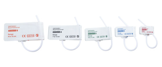 Đường ống duy nhất kích thước 3 6-11cm NIBP Neonatal Disposable Cuff Shelf Life 24 tháng Không có Latex