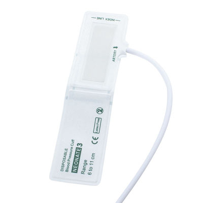 Đường ống duy nhất kích thước 3 6-11cm NIBP Neonatal Disposable Cuff Shelf Life 24 tháng Không có Latex