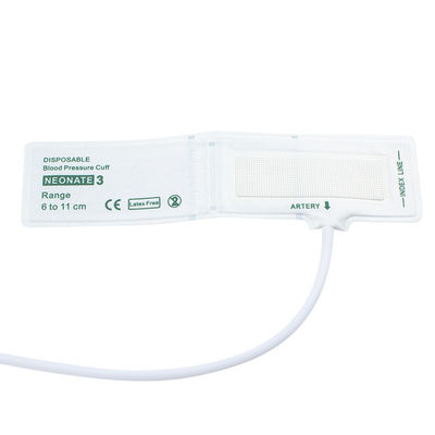 Đường ống duy nhất kích thước 3 6-11cm NIBP Neonatal Disposable Cuff Shelf Life 24 tháng Không có Latex