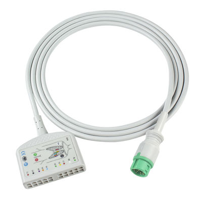 TPU Dynascope DS-5100E 12Pin ECG Cable bệnh nhân 10Lead cho người lớn / nhi khoa tương thích