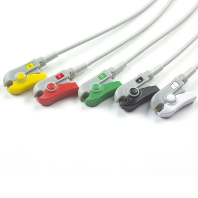 S-iemens Cáp bệnh nhân ECG 5 chì S-iemens IEC Grabber ECG chì cho người lớn hoặc trẻ em màu xám