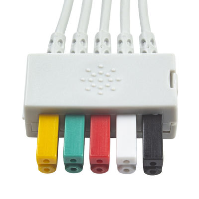 S-iemens Cáp bệnh nhân ECG 5 chì S-iemens IEC Grabber ECG chì cho người lớn hoặc trẻ em màu xám