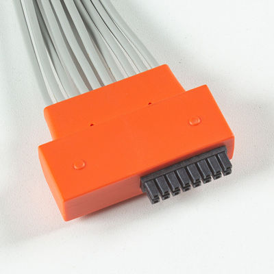 Khớp với tim mạch cảm ứng ECG 10Lead ECG Cable IEC Snap với Xám và Cam TPU