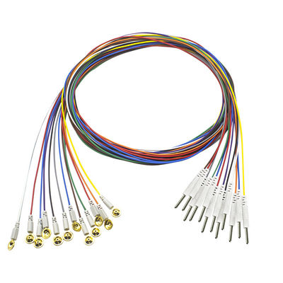 3.5 Phích cắm đơn EEG Cup Loại nắp vàng Điện cực EEG EMG Dây dẫn Điện cực