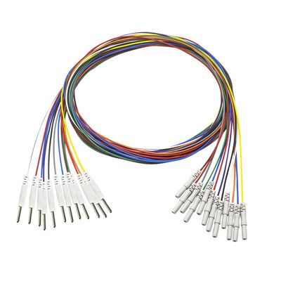 Din 1.5mm-2.0mm Pin Eeg Kim điện cực mạ vàng EEG EMG Dây dẫn điện cực