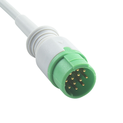 AAMI 3 dẫn ECG Cáp thân 130cm 12Pin VS loại
