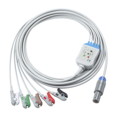 Epsilon Lemo 6pin Cáp ECG và dây dẫn Cáp ECG 3 5 dẫn IEC AHA Snap Grabber Clip